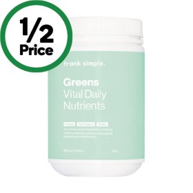Frank-Simple-Greens-Vital-Daily-Nutrients-Mango-Papaya-450g on sale