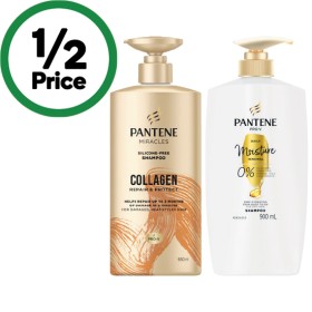 Pantene-Shampoo-or-Conditioner-900ml-or-Pantene-Miracles-Shampoo-or-Conditioner-600-650ml on sale