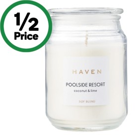 Haven-Poolside-Resort-Coconut-Lime-Soy-Blend-Candle on sale
