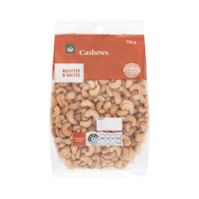 Woolworths-Cashews-Roasted-Salted-750g-Pack on sale