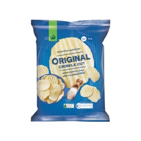 Woolworths-Crinkle-Cut-Chips-175g on sale