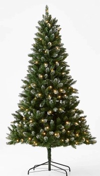Anko-213m-7ft-Flocked-Pine-Prelit-Christmas-Tree-L on sale