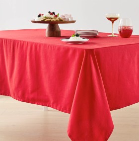 Anko+XL+Red+Linen+Look+Table+Cloth