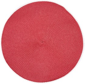 Anko+Round+Red+Pom+Pom+Placemat