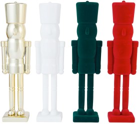 Anko-MetallicFlockedWhite-Tabletop-Nutcracker-Assorted on sale