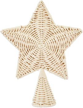 Anko+Faux+Rattan+Star+Tree+Topper