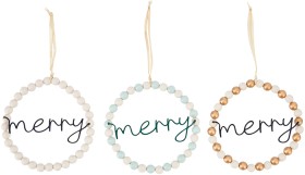 Anko+Bead+Wreath+Decoration.+Assorted
