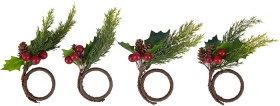 Anko+4+Pack+Foliage+Napkin+Rings