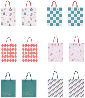 Anko+4+Pack+Christmas+Gift+Bags+Small.+Assorted