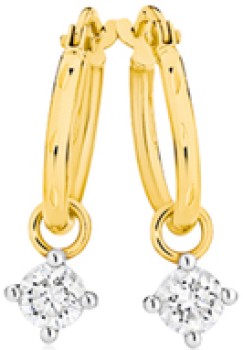 Alora+9ct+Gold+1%2F2+Carat+TW+Lab+Grown+Diamond+Round+Drop+Hoop+Earrings