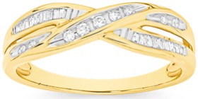 9ct-Gold-Diamond-Crossover-Ring on sale