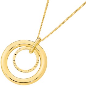 9ct-Gold-Double-Circle-Pendant on sale