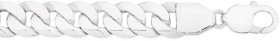 Sterling-Silver-21cm-Diamond-Cut-Flat-Curb-Gents-Bracelet on sale