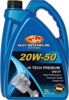 Gulf-Western-HI-TECH-PREMIUM-20W-50-5L-ENGINE-OIL on sale