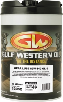 Gulf-Western-GEAR-LUBE-85W-140-GL-5-20L-Fluid on sale