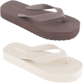 Textured-Platform-Thongs on sale