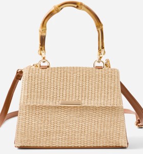 Bamboo-Top-Handle-Crossbody-Bag on sale