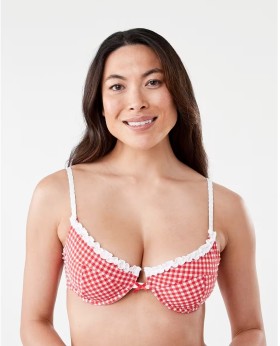 Gingham-Balconette-Bikini-Top on sale
