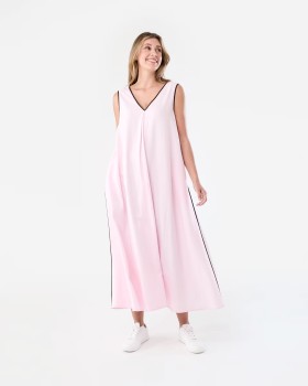 Sleeveless-Trim-Detail-Maxi-Dress on sale