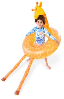 Inflatable-Giraffe-Swim-Ring on sale