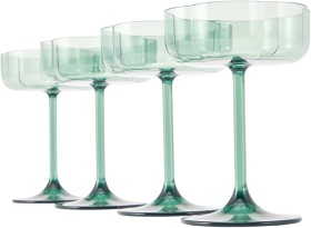 4-Green-Acrylic-Ripple-Cocktail-Glasses on sale