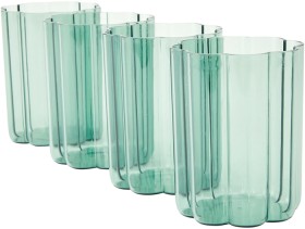 4-Green-Acrylic-Ripple-Highball-Glasses on sale