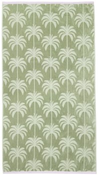Palm+Cotton+Beach+Towel+-+Seagrass