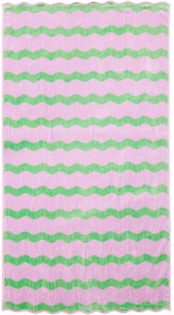Wave-Cotton-Beach-Towel-Pink on sale