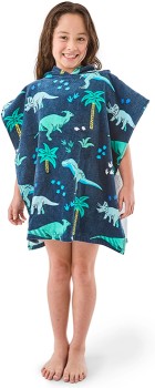 Kids-Hooded-Cotton-Beach-Towel-Dino on sale
