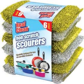 Non+Scratch+Scourers+6+Pack+Silver