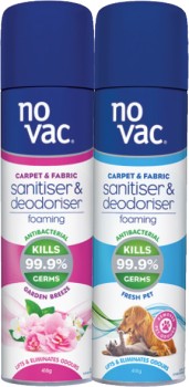 No-Vac-Foam-Carpet-Deodoriser-418g-4-Assorted-or-Instant-Spot-Stain-Remover-500ml on sale