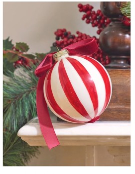 Myer-Giftorium-Heirloom-Glass-Vintage-Stripe-Bauble on sale
