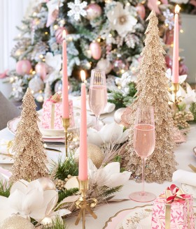 Myer+Giftorium+Luxe+Glitter+Triangle+Leaf+Cone+Tree