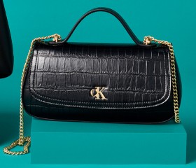 Calvin-Klein-Metal-Croc-Top-Handle-Bag on sale