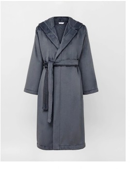 Sheridan-Elemental-Hooded-Plush-Robe-Carbon on sale
