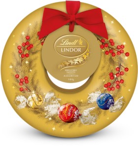 Lindt+Lindor+Small+Wreath+Tin+184g