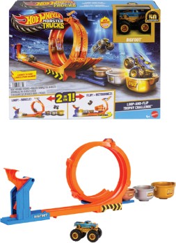 Hot-Wheels-Monster-Trucks-Bigfoot-Loop-Flip-Playset on sale