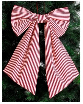 Myer+Giftorium+Heirloom+Fabric+Oversized+Striped+Bow+Wall+Hanger