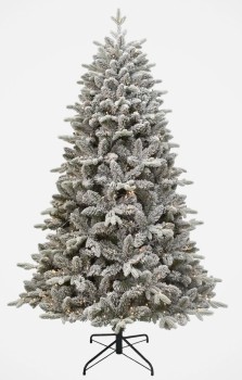 Myer+Giftorium+Arrow+Pine+Flocked+Prelit+Christmas+Tree+210cm