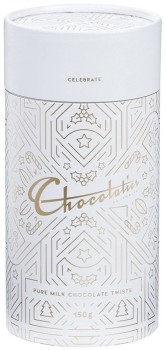 Chocolatier-Pure-Milk-Twists-Canister-150g on sale