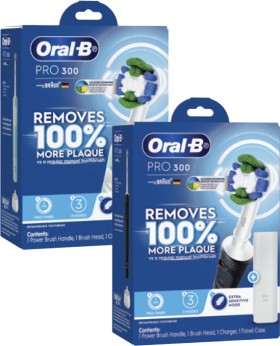 Oral-B-Pro-300-Precision-Clean-Electric-Toothbrush-Black-or-Mint-1-Pack on sale