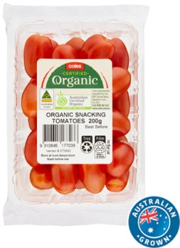 Coles-Australian-Organic-Snacking-Tomatoes-200g-Pack on sale