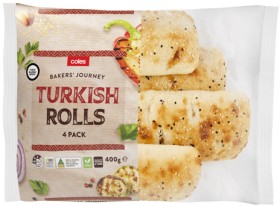 Coles-Turkish-Rolls-4-Pack-400g on sale