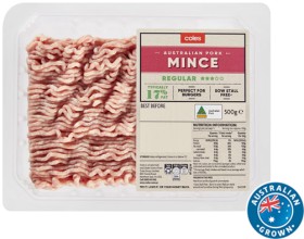 Coles-Australian-Pork-Mince-3-Star-Regular-500g on sale