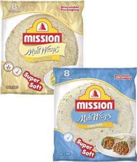 Mission-Mini-Wraps-8-Pack-384g on sale