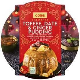 Coles-Christmas-Toffee-Date-Ginger-Pudding-500g on sale