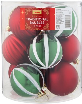 Traditional-Baubles-12-Pack on sale