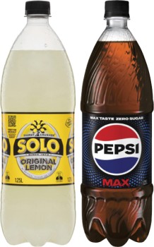Pepsi-or-Solo-Soft-Drink-125-Litre on sale