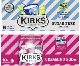 Kirks-Soft-Drink-10x375mL on sale