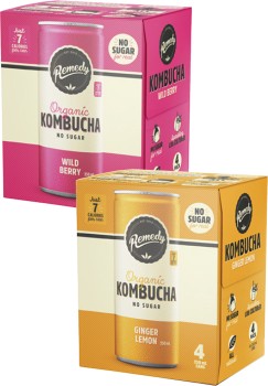 Remedy-Kombucha-4x330mL on sale